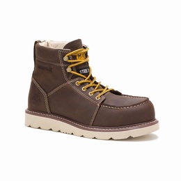 Caterpillar Tradesman Steel Toe Work Férfi Bakancs Csokoládé Barna, HU-C084